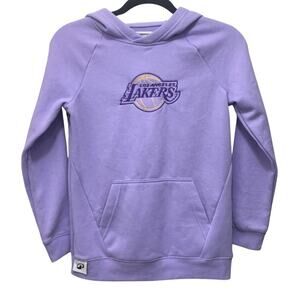 Los Angeles Lakers Youth 12-13 Hoodie Purple NBA Decathlon Licensed Embroidered